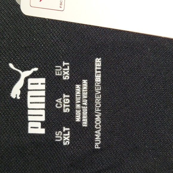 Puma 5XL Black Polo with White Logo - Picture 4 of 4